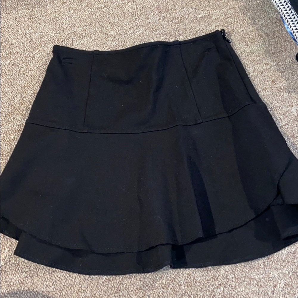 Black mini skirt